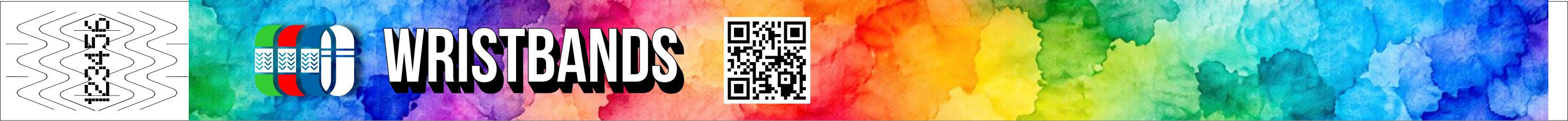 Aquarell-Design mit QR-Code