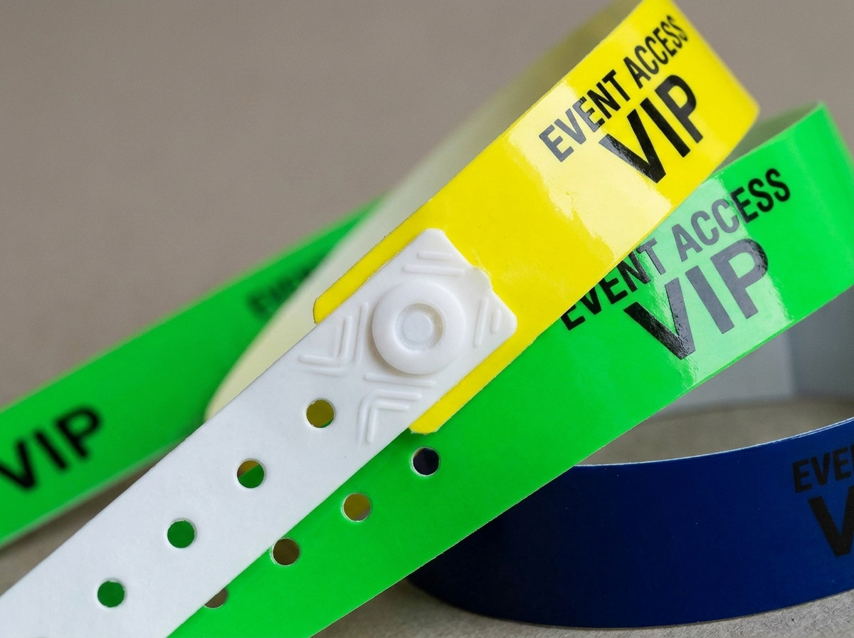 Bunte Vinyl-PVC-Armbänder mit Kunststoffschnappverschluss, das strapazierfähige Kunststoffmaterial ist gut zu sehen